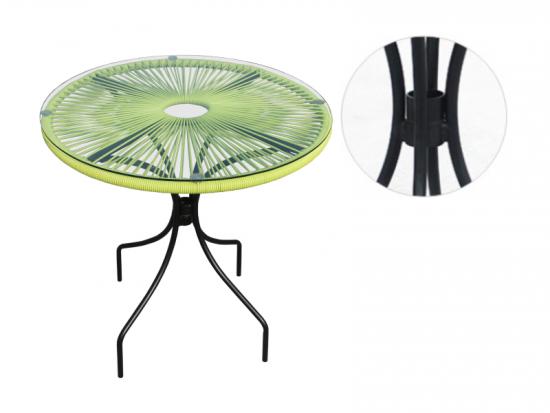 Metal Frame Weave PE Rattan Dining Set