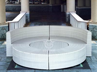 Hand Woven Outdoor Round Rattan Sectional Sofa Set