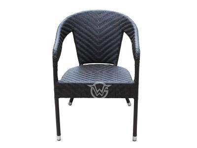 Aluminum Frame Hand Weave Rattan Dining Chair Patio