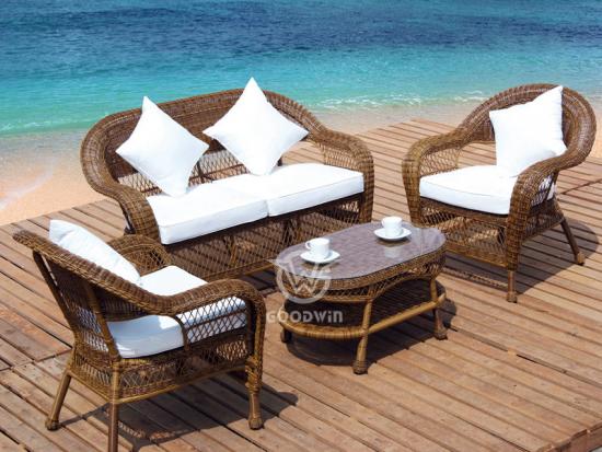Hand Weave Round Rattan Sofa Set