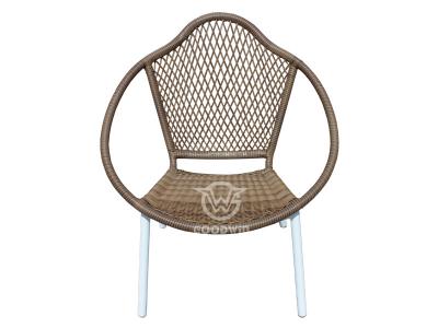 Hotel Outdoor Balcony Aluminum Frame Rattan Leisure Chair