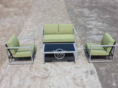 4 Piece Garden Treasures Aluminum Frame Rattan Sofa Set