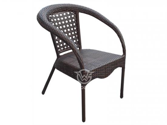 Aluminum Frame Rattan Dining Armchair