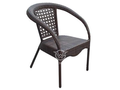 Aluminum Frame Rattan Dining Armchair