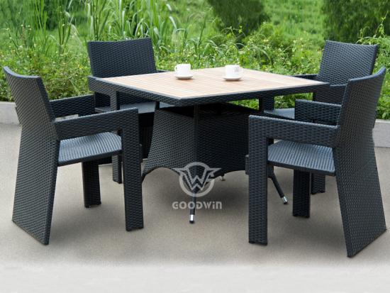 5 Pieces Outdoor Rattan Dining Set