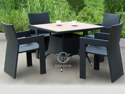 5 Pieces Outdoor Rattan Dining Set