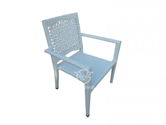 Aluminum Frame Wicker Rattan Dining Chair