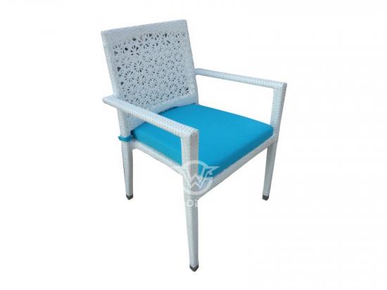 Aluminum Frame Wicker Rattan Dining Chair