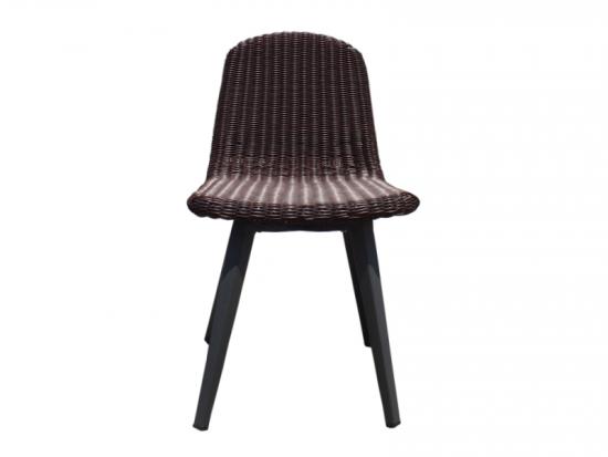 Aluminum Frame Rattan Dining Chair