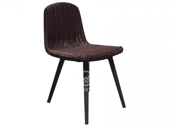 Aluminum Frame Rattan Dining Chair
