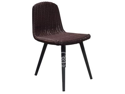 Aluminum Frame Rattan Dining Chair