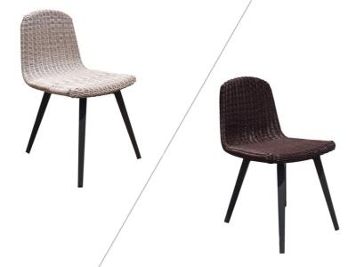 Knock Down Design Synthetic Rattan Side Chair