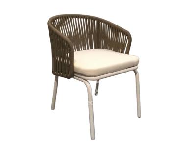 Outdoor Aluminum Frame Weave Rope Dining Chair