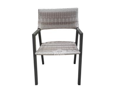 Outdoor Aluminum Printed Frame Rattan Dining Chair