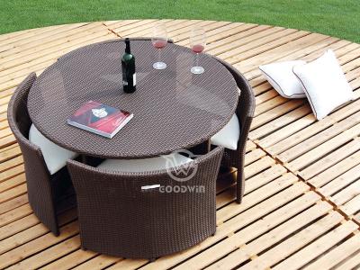 Save Space Outdoor Rattan Dining Set