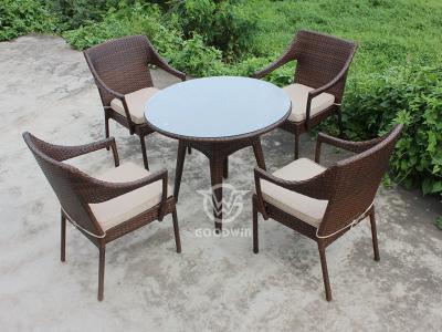 Outdoor Furniture Rattan Dining Set With Round Table