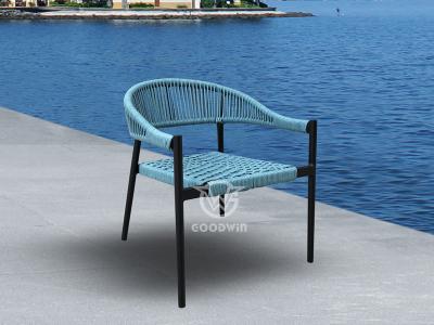 Stack-able Outdoor Hand Woven Rope Patio Chair