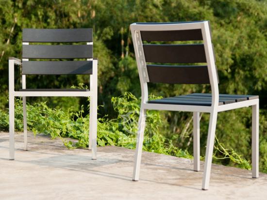 Metal Frame Poly-wood Dining Chair