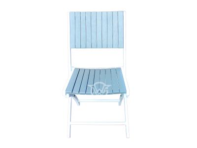 Outdoor Folding Aluminum Frame Plastic Wood Dining Chair