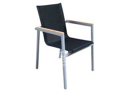 Patio Furniture Aluminum Frame With Textilene Dining Armchair