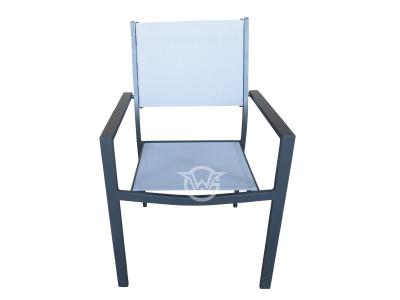 All Weather Aluminum Frame With Textilene Fabric Dining Chair