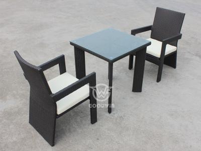 Knock Down Design Balcony Furniture Rattan Dining Set