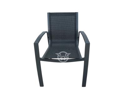 Patio Furniture Aluminum Frame With Textilene Dining Armchair