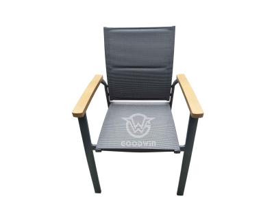 Comfortable Outdoor Aluminum Frame With Textilene Dining Chair