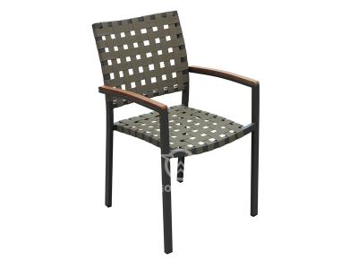 Outdoor Furniture Metal Frame With Webbing Chair