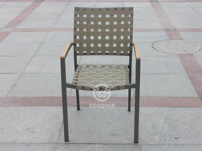 UV-resistant Aluminum Frame Wrapped Strap Dining Chair