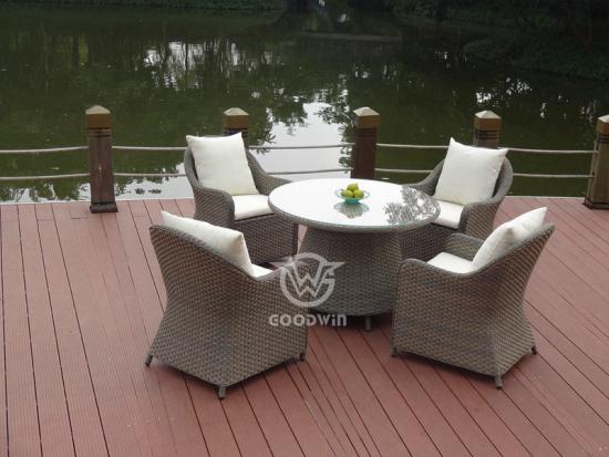 Wicker Rattan Dining Set For Outdoor