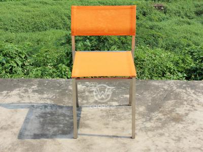 Colorful Patio Furniture Textilene Fabric Dining Side Chair