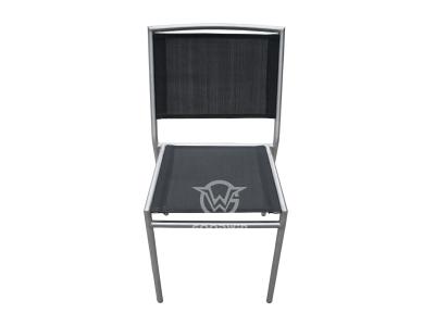 Comfortable Outdoor Stainless Steel Frame Textilene Dining Side Chair
