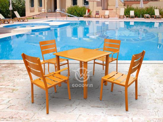 4 Seater Full Aluminum Dining Set For Outside