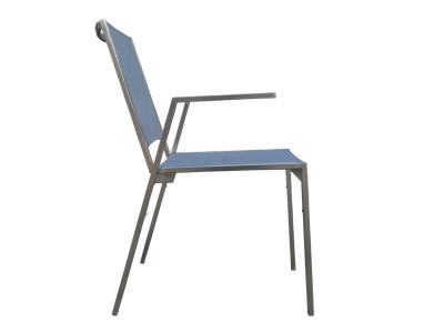 UV-resistant Stainless Steel Frame Textilene Dining Armchair