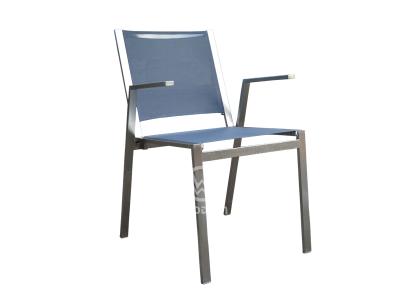  Stainless Steel Frame Textilene Dining Chair Outdoor