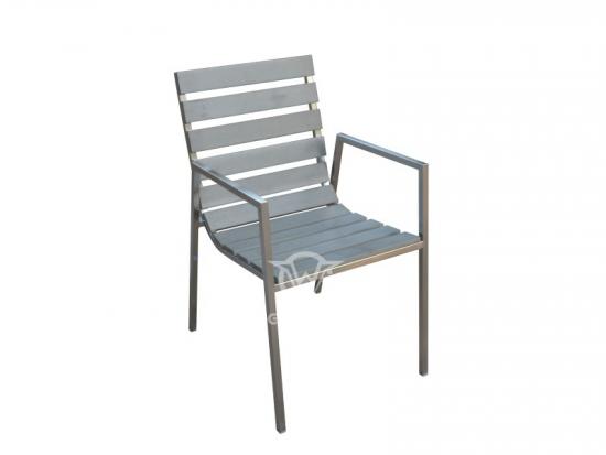 304 Stainless Steel Frame Ploy-wood Dining Chair