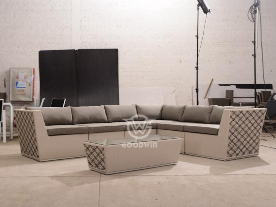 Garden Furniture Wicker Rattan Cube Sofa Set