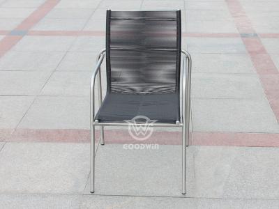 Patio Furniture Stainless Steel Frame Rattan Dining Chair