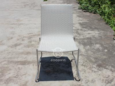 Durable Stainless Steel Frame Rattan Chair For Outside