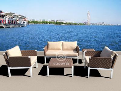 Outdoor Metal Frame Sofa Set With Cushions