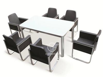 Outdoor Living Wicker Rattan Dining Chair Set