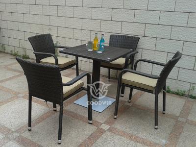 4 Seater Patio Furniture Synthetic Rattan Dining Set