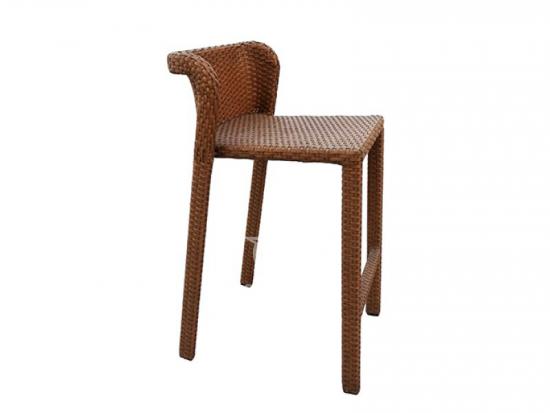 Aluminum Frame Hand Woven Rattan Bar Stool