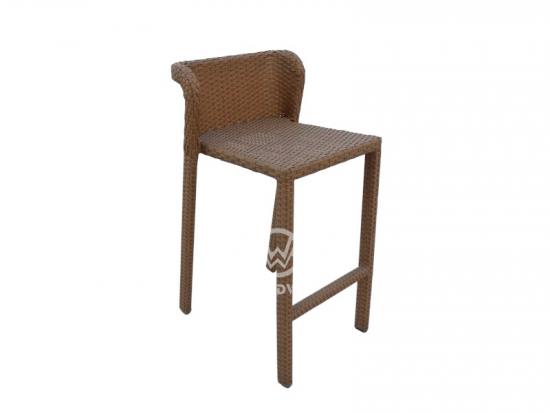 Aluminum Frame Hand Woven Rattan Bar Stool
