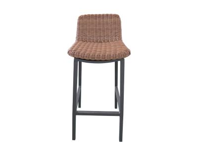 Outdoor Living Aluminum Frame Weave Rattan Bar Stool