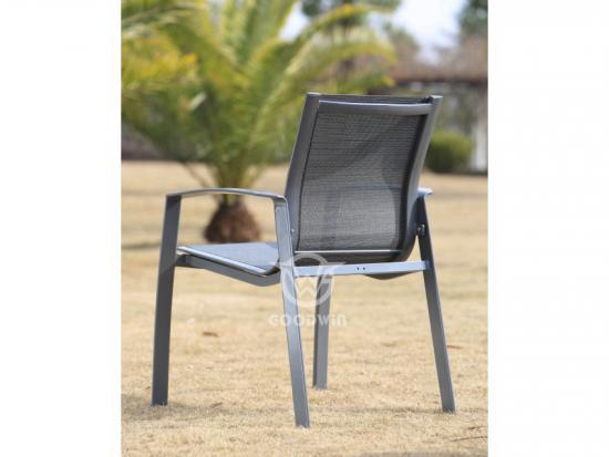 Weather-resistant Textilene Rectangle Dining Table Set