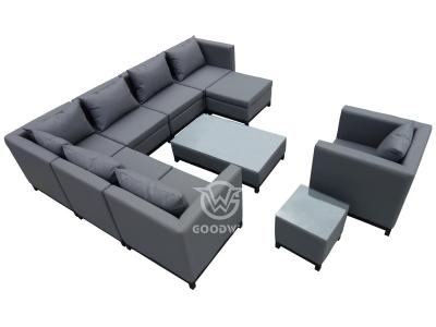 Aluminum Frame Cover Textilene Fabric Sectional Sofa Set
