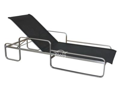 UV-resistant Stainless Steel Frame Textilene Fabric Chaise Lounge