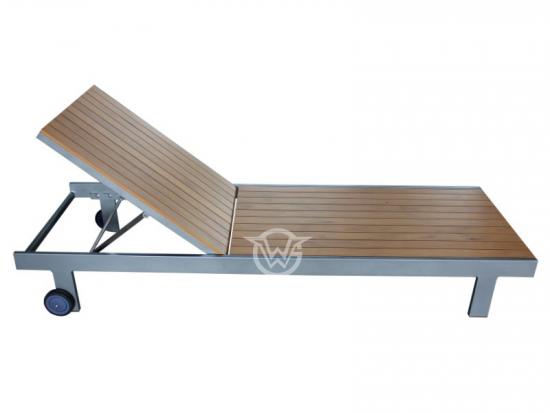 Water-proof Furniture Poly-wood Chaise Lounger For Pool